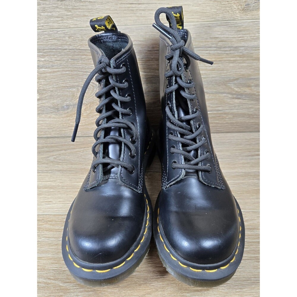 Dr. Martens 1460 Women's Original Smooth Leather Laced Boots, Black US Womens 6 - Picture 2 of 7